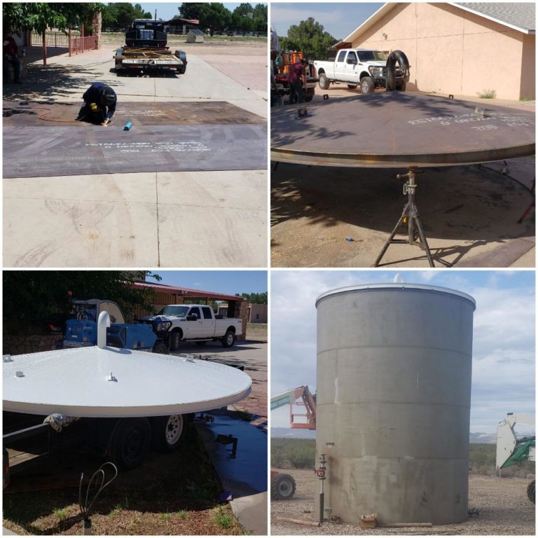 Texas EnviroBlast tank roof fabrication